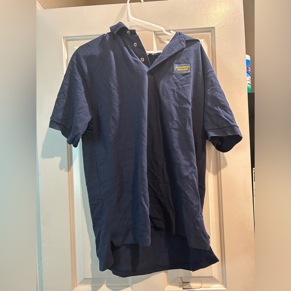Blockbuster Entertainment Navy XL polo Employee Shirt